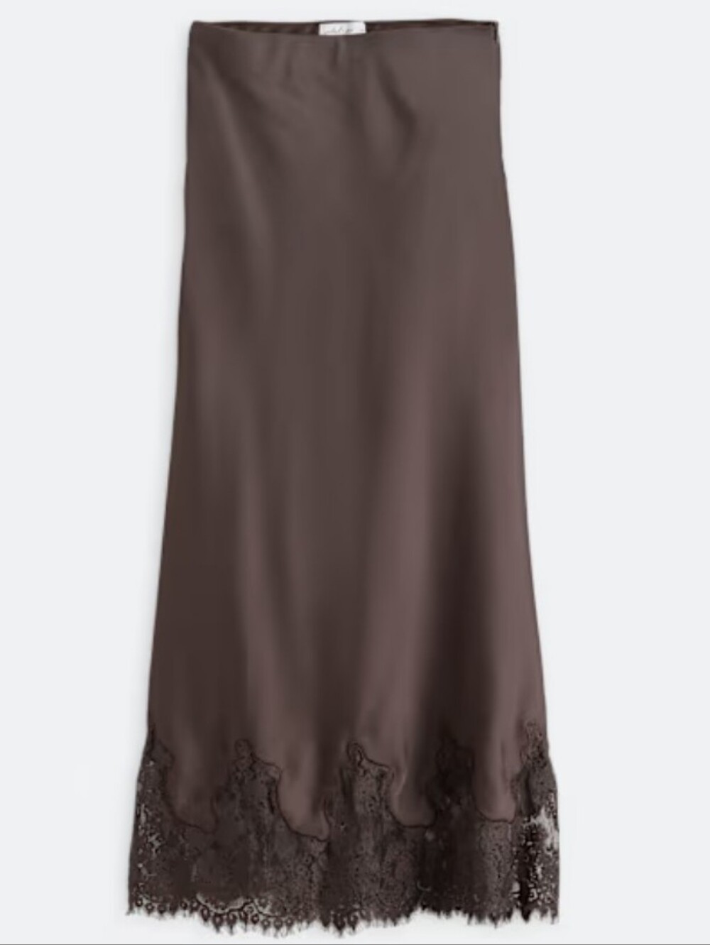 Petal & Pup Olive Brown Maxi Skirt with Embroidered Hem